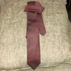 U.S. POLO ASSN Neck Tie Red Plaid burgundy